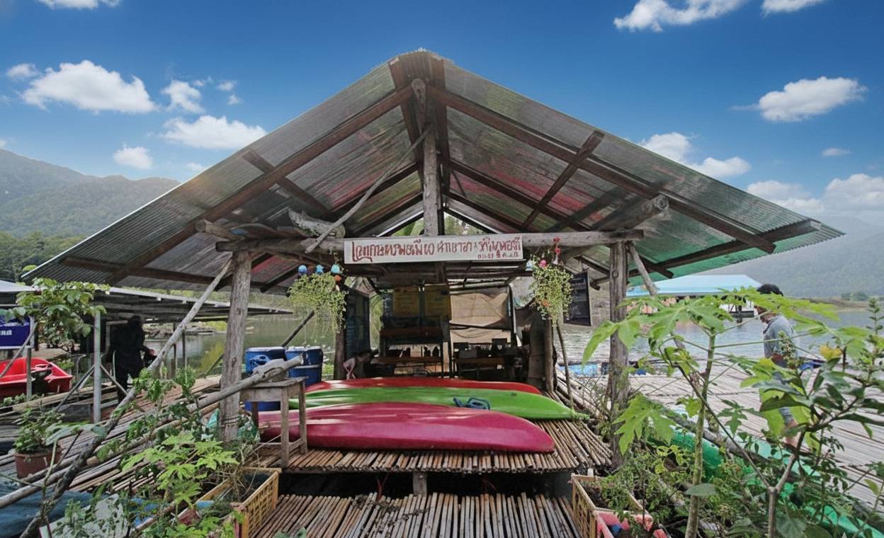 11004 - https://แพศรีอุดมทรัพย์.com | ล่องแพศรีอุดมทรัพย์เหนือเขื่อนภูมิพล เพลิดเพลินกับธรรมชาติสองฝั่งทะเลสาบแม่ปิง ชมป่าไม้ น้ำตก ถ้ำ และโบราณสถาน ตลอดเส้นทาง 160 กม. จากตากสู่ดอยเต่า เชียงใหม่